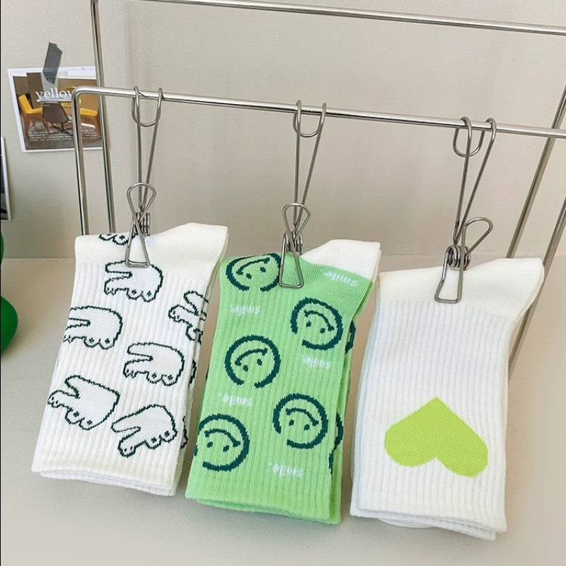 清仓捡漏🔥西班牙LUIS VECENTE小清新爱心笑脸袜（6双装）