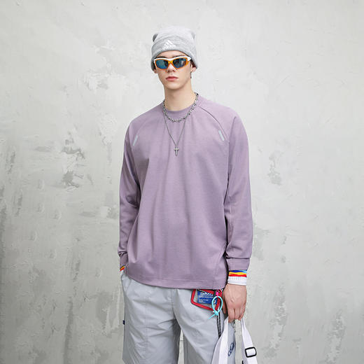 LUCKYDEER/幸运鹿情侣都市运动户外日系速干卫衣潮流时尚长袖T恤 商品图3