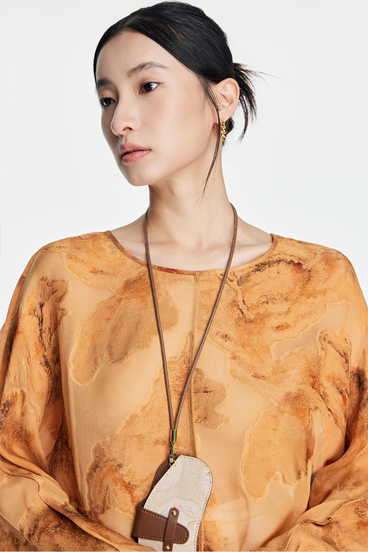 【预售7天内发货】凯喜雅【云山墨】 圆领长袖上衣 商品图1