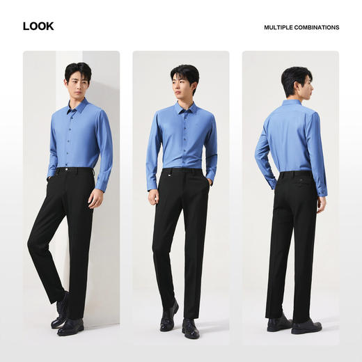 【含羊毛】柒牌男装2025秋季新品修身休闲裤舒适男士柔软垂感西裤129H71850 商品图2