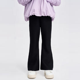 笛莎Deesha 2025秋季新款女童时尚修身针织喇叭裤长裤