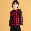 笛莎Deesha 2025秋季新款女童气质翻领磨毛格纹长袖衬衫 商品缩略图2
