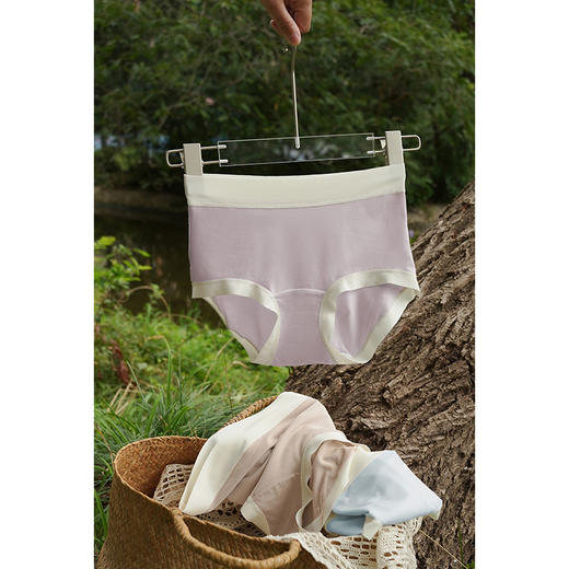 【3条装】 40支撞色莫代尔内裤 舒适裸感 亲肤细腻 桑蚕丝+聚乳酸抑菌里裆 呵护健康 商品图4