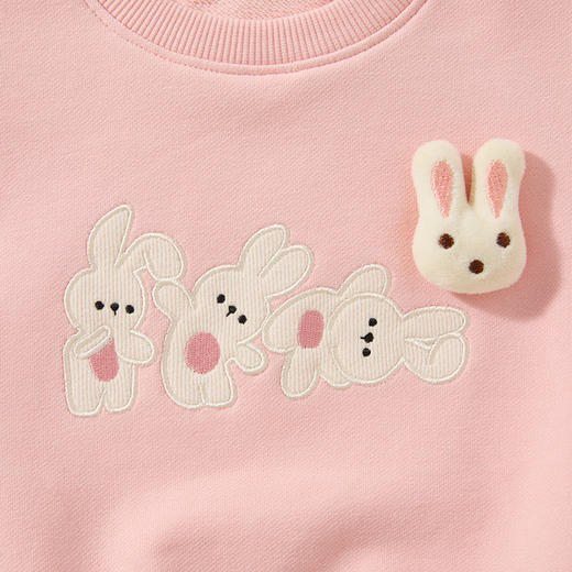 Cucutas女幼童长袖卫衣CY25AUW746米白/粉红90#-120# 商品图6