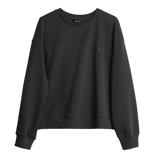 OLrain欧芮儿休闲宽松显瘦月亮刺绣卫衣女秋季2025新款长袖上衣 商品图3