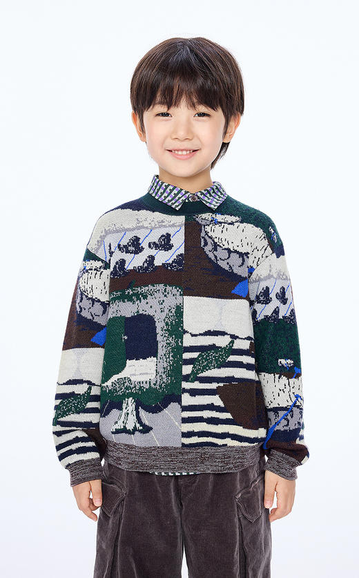 jnby   25年秋款  长袖套头毛衫 1P8311850 商品图4