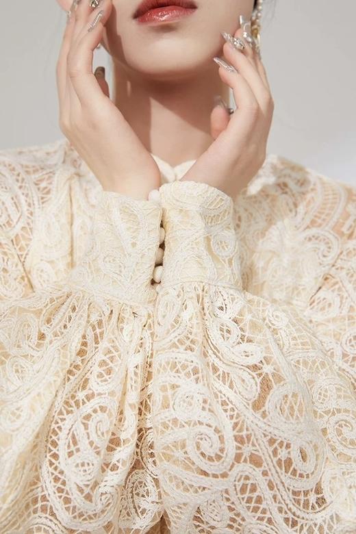 Le Malene 花纹镂空优雅气质连衣裙 21124 商品图3