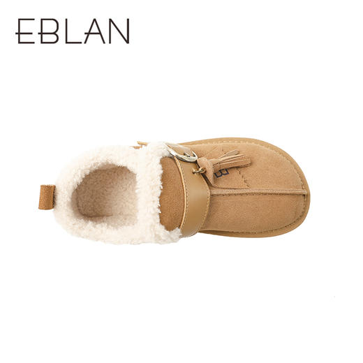 伊伴冬季厚底勃肯毛毛鞋毛边鞋口B25729007 商品图3