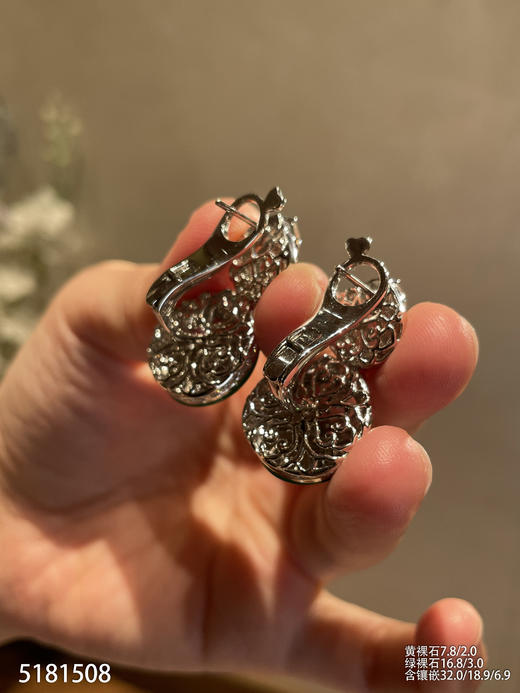 玻璃种帝王绿平安扣耳坠【5181508】具体价格微信咨询 商品图7