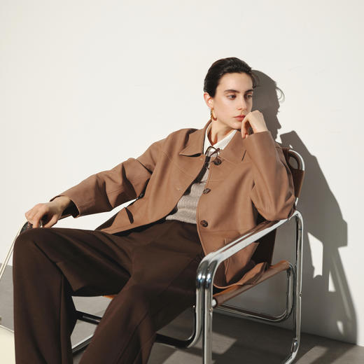 【商场同款】伊芙丽春秋舒适百搭套头短袖毛衫1G2130761 商品图4