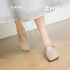 【ZHR则则】穆勒拖鞋绒布套脚小粗跟女鞋 商品缩略图7