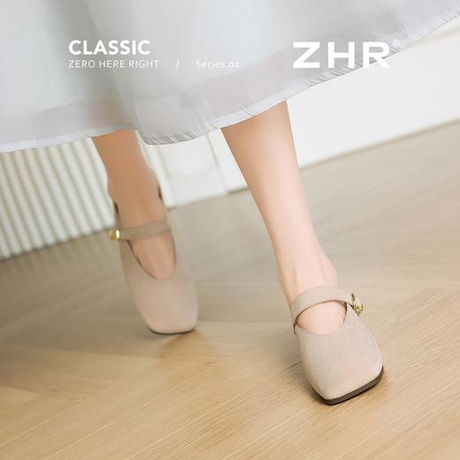 【ZHR则则】穆勒拖鞋绒布套脚小粗跟女鞋 商品图7