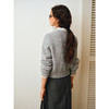 OLrain欧芮儿2025新款女秋季灰色法式毛针织开衫圆领羊毛长袖上衣 商品缩略图2