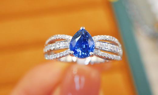 1ct刻面蓝宝石戒指 商品图0