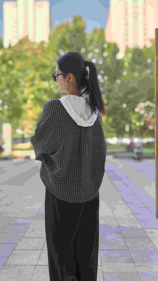 548176时尚经典格纹小衫外套 商品图3