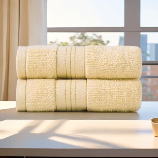【品牌直发】加倍生活金丝款纯棉毛巾浴巾套装 素色简约毛巾纯色浴巾 商品图1