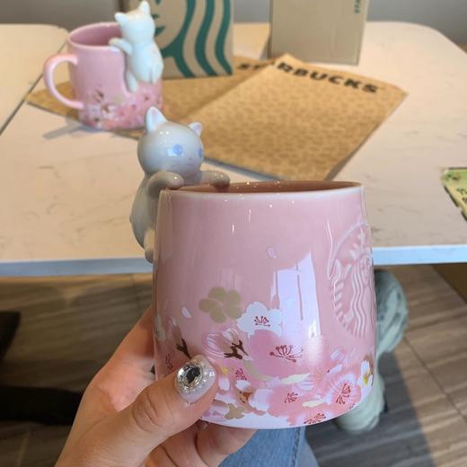 G359星巴克杯子新品猫咪陶瓷杯 商品图3
