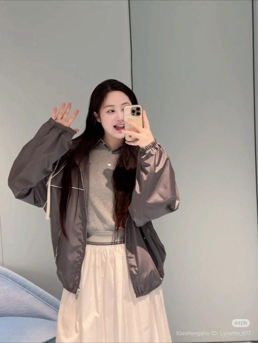 820-3 刚好搭配你们的长袖 渠道圆正 miu进口府绸棉蕾丝半裙 商品图9