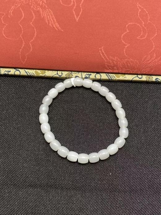 【于田产和田玉95料羊脂白直切手串】规格6mm，出证书，发货1~5天，48小时鉴赏期 商品图0