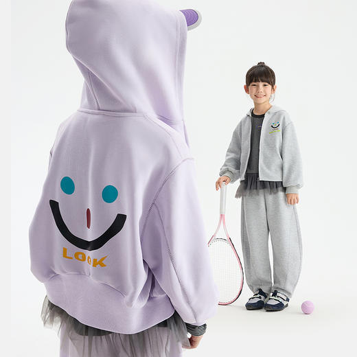 漫画家【空气层卫衣】儿童卫衣外套耐磨亲肤笑脸印花休闲卫衣外套 商品图1