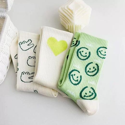 清仓捡漏🔥西班牙LUIS VECENTE小清新爱心笑脸袜（6双装） 商品图9
