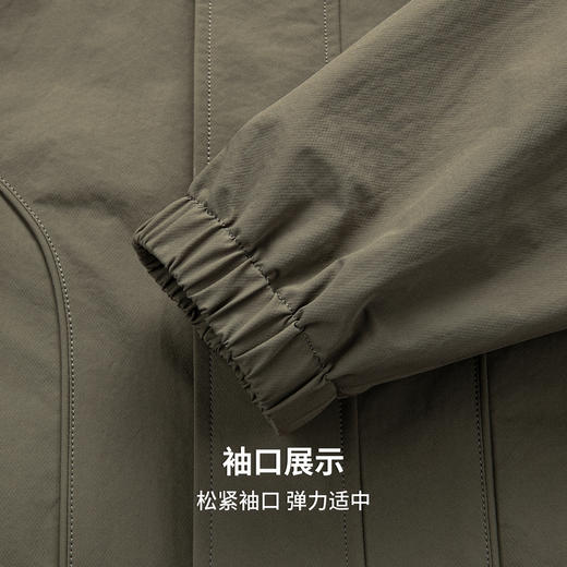 圣得西男装立领通勤夹克2025年秋季新款拼接美式复古休闲男士外套 商品图8