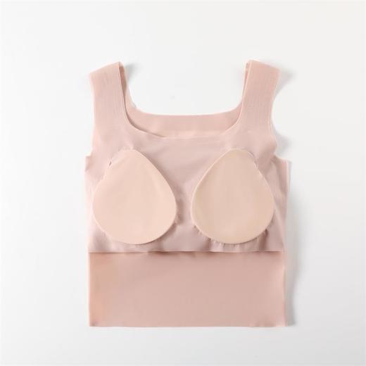 【粉底液隐形美背】凉感冰丝美背宽肩背心女内搭带胸垫文胸抹胸内衣薄款打底夏 商品图2