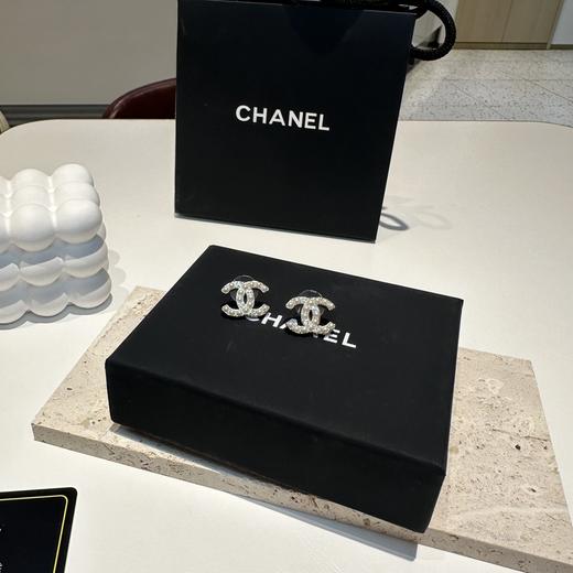 G343 Ch@nel 珍珠镶钻双c耳钉 商品图3