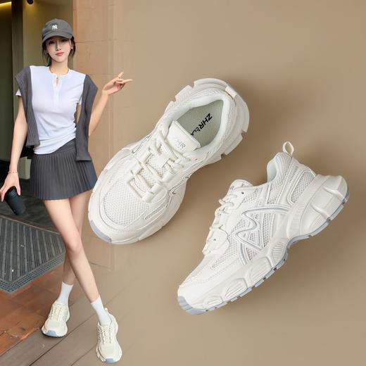 ZHR则则厚底增高5cm撞色线条老爹鞋2025秋季新款百搭运动休闲女鞋 商品图1