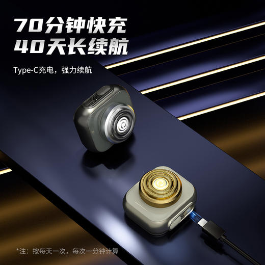 【单头双环弧面刀网 剃须刀】🎁美国西屋G10涡轮小钢炮剃须刀🪒便携式旅行迷你全身水洗剃须刀✅超高清镜面屏显 ✅双环弧面刀网，360度浮动贴面剃须 ✅干湿两用 商品图3