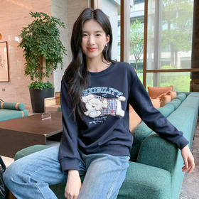 奢姿大码女装2025秋季趣味减龄字母绣花卫衣胖妹妹时尚休闲上衣9953135176