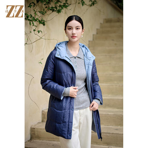 佐尔美冬季新款 双面穿气质百搭羽绒服女新年礼M44YY14 商品图3