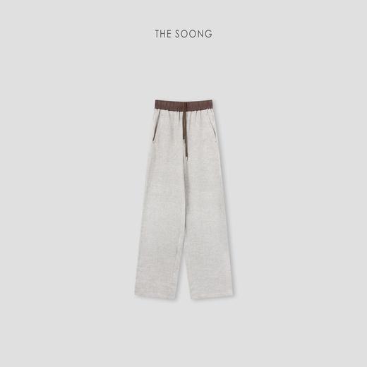 THESOONG "侘寂风美学"瞬瘦亚麻混纺棉松紧腰休闲裤HBKZ6691 商品图7
