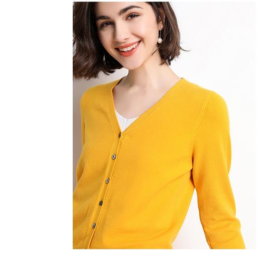 【清仓！69.9/任选2件 V领开衫针织衫】选两件加购物车一起结算，单件不发货！！12色纯色毛衣外套长袖修身百搭薄针织衫 商品图11