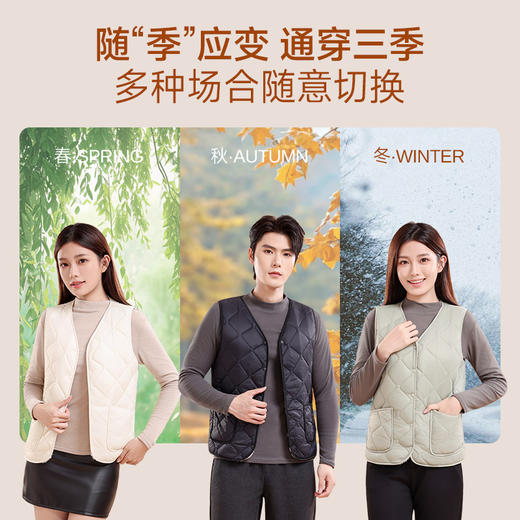 “特价清仓”嘉瑞祥 轻暖情侣款 绵羊毛马甲 经典百搭 手感细腻 轻盈质地 保暖性佳 商品图11