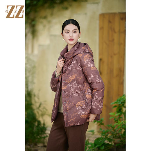 佐尔美冬季新款 气质时尚双面穿连帽羽绒服女M44YY06 商品图1