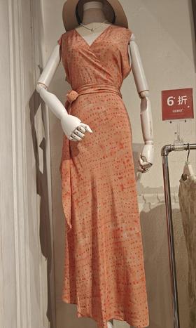 【门店同款】ENJOY夏季日落之橘飘逸长裙 163301781