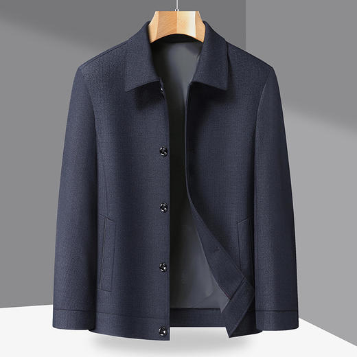 【DTX】大依优型大码外套夹克春秋季新款男士商务休闲翻领夹克外套宽松透气加肥加大外套 商品图1