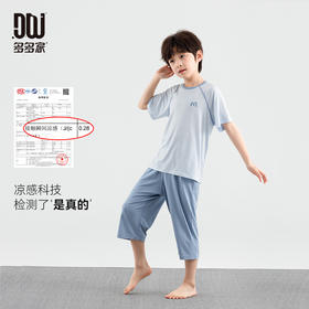 【件件底价~团购54.9元】多多家男童家居服套装凉感2025夏季新款儿童中大童印花睡衣两件套10876