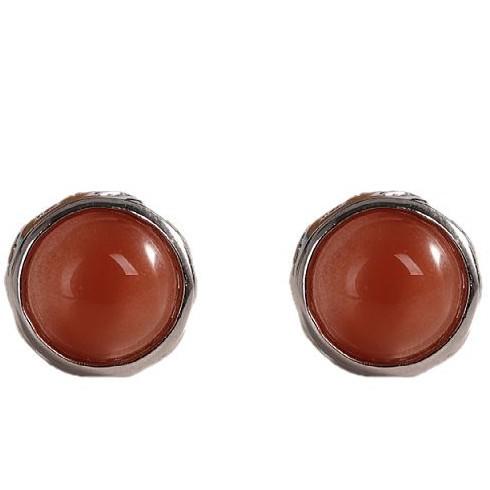 【荔腮】S925银冰飘南红玛瑙耳钉【RP-ED010110】 商品图4