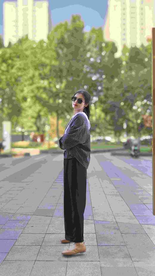 548176时尚经典格纹小衫外套 商品图4