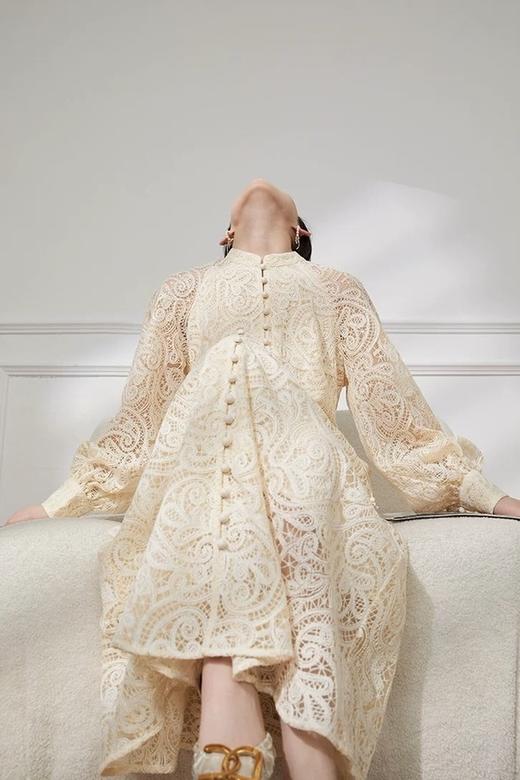 Le Malene 花纹镂空优雅气质连衣裙 21124 商品图6