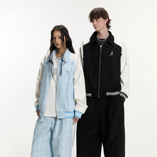 YKYB黄子韬同款 潮流设计感小香风时尚套装 拉链夹克直筒休闲裤Y53NTZ051 商品图2