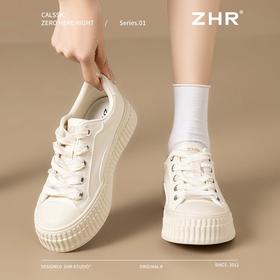 ZHR则则厚底小白鞋女时尚轻便板鞋2025春季爆款ins百搭休闲运动鞋