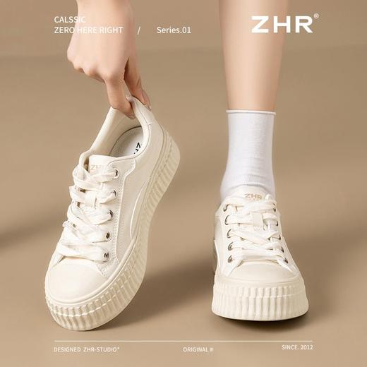 ZHR则则厚底小白鞋女时尚轻便板鞋2025春季爆款ins百搭休闲运动鞋 商品图0