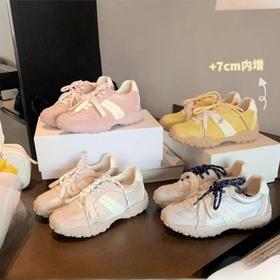 给大家安排上啦💌【7cm内增高~圆头系带运动老爹鞋】又舒服又时髦，快来选颜色 日常穿出门回头upup❗❗