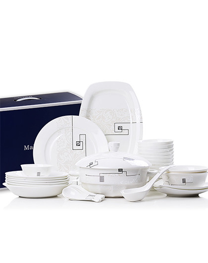 【仅自提】8C20305005003  Maleonn Maleonn 宫36头10人份骨瓷餐具套装/碗碟套装