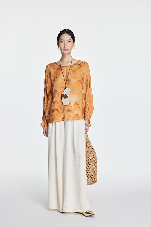 【预售7天内发货】凯喜雅【云山墨】 圆领长袖上衣 商品图2