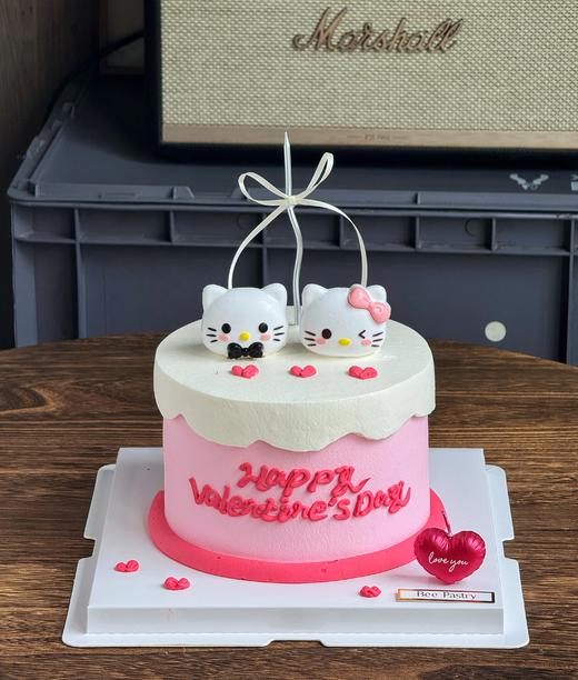 贴贴kitty猫蛋糕 情侣（文字可换） 商品图0