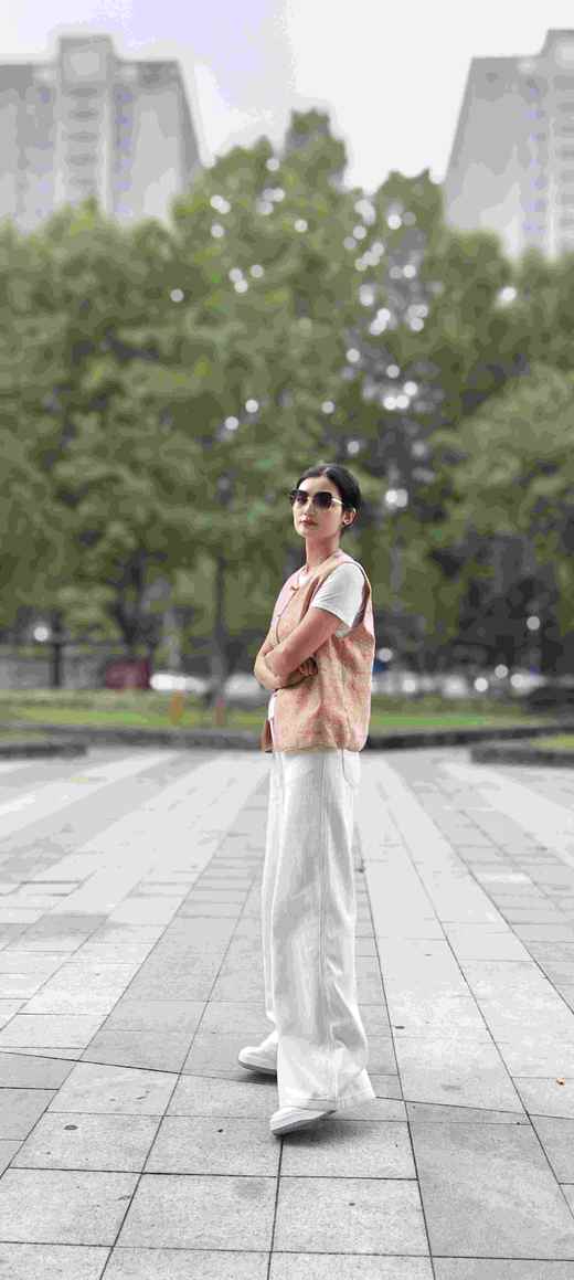 586180新款棉土布阔腿牛仔裤 商品图2